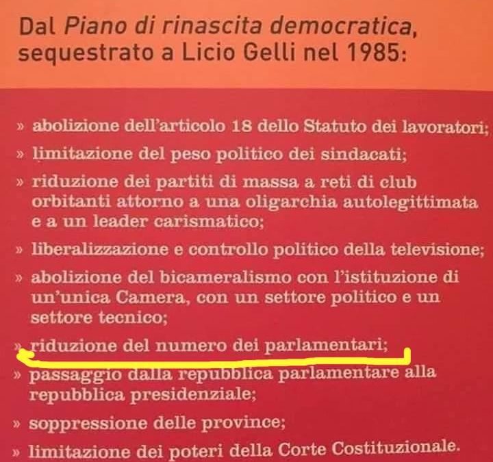 RINVIARE IL REFERENDUM SUL TAGLIO DEI PARLAMENTARI